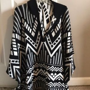 Express sweater/poncho with hood